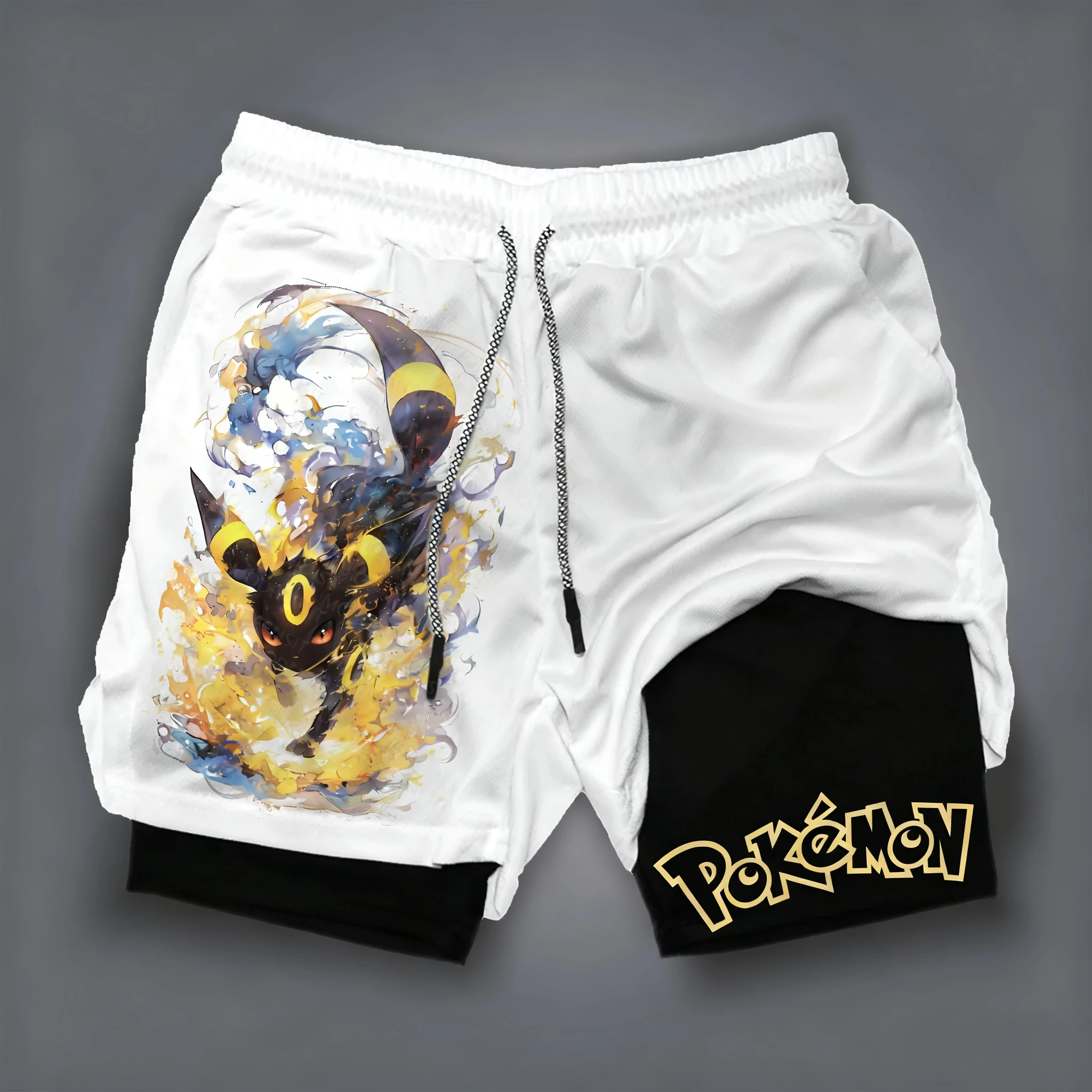 Quick Anime Cosplay - Pokémon Anime White Double Layer Shorts