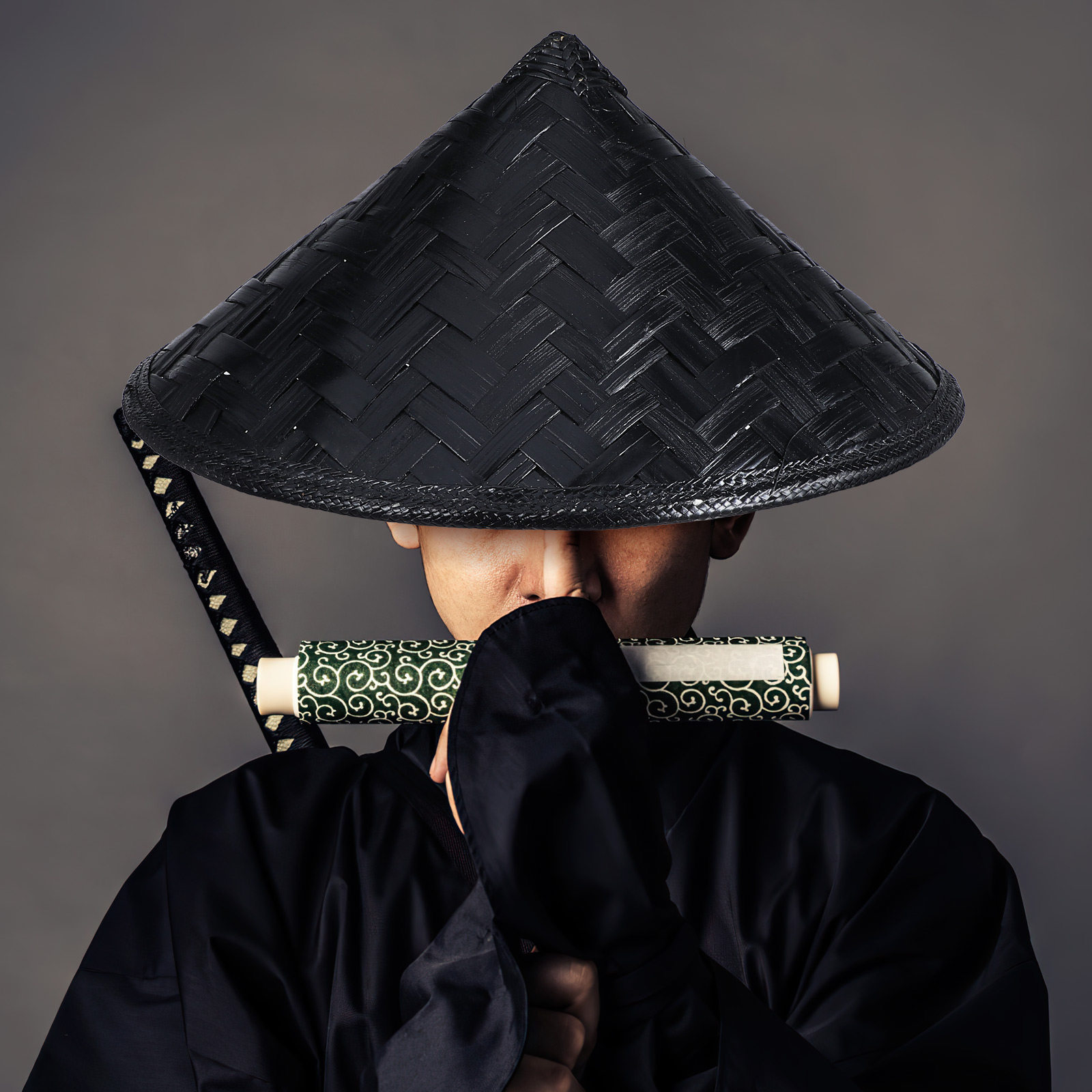 Asian Cosplay Anime - Bamboo Cosplay Hat Japanese Samurai Asian