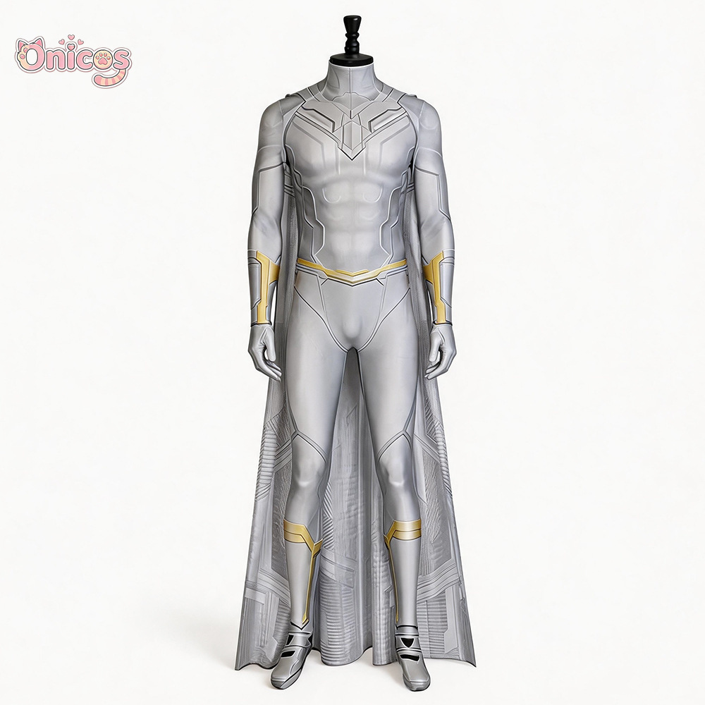 Anime Cosplay Bodysuit - Wandavision Vision Cosplay Costume White Male