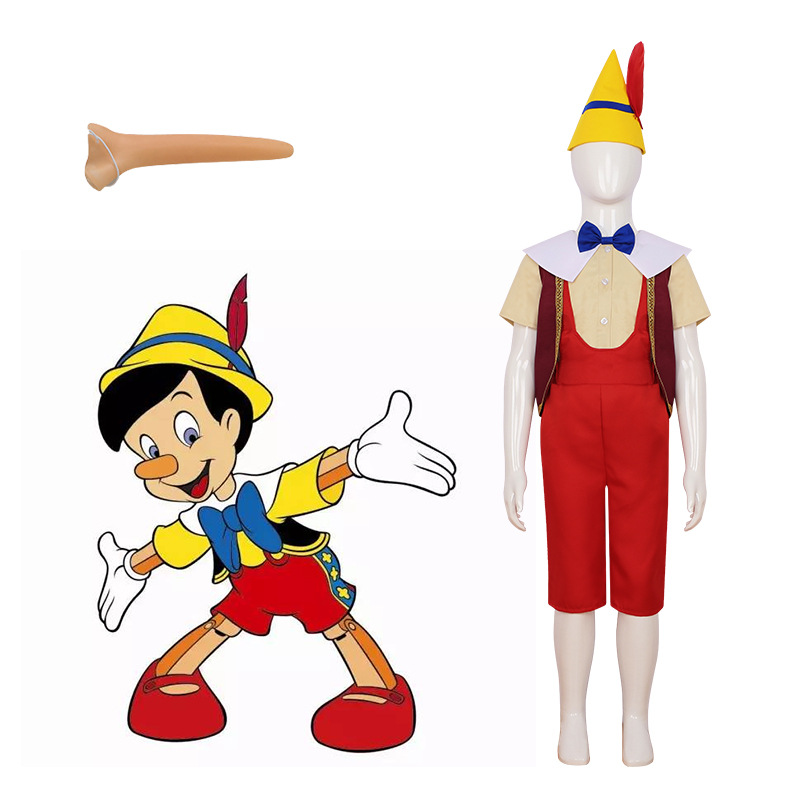 Anime Cosplay Kid - Anime Long Nose Pinocchio Children's Costume