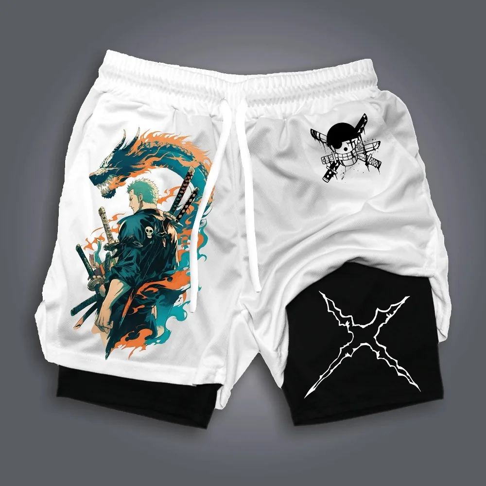 Quick Anime Cosplay - ONE PIECE Anime Printed 2-in-1 Shorts