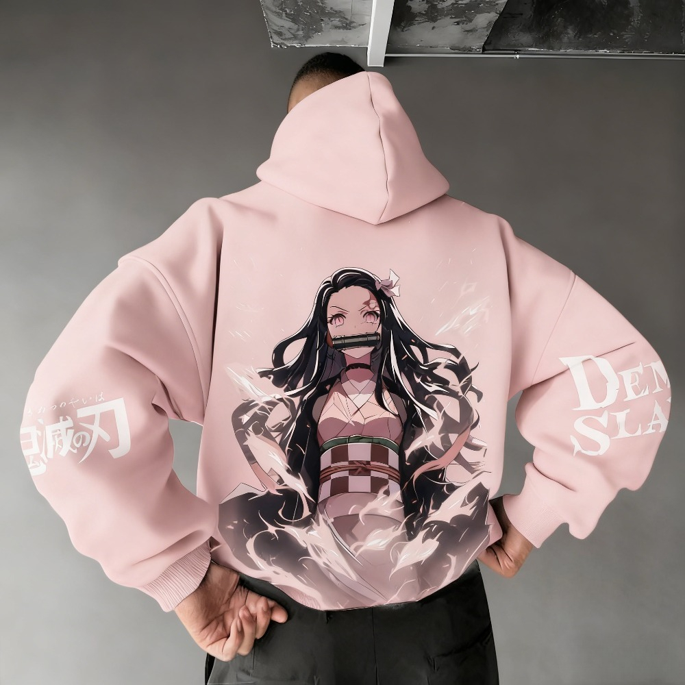 Anime Cosplay Nezuko - Demon Slayer Men's Hoodie Sweatshirt Kamado