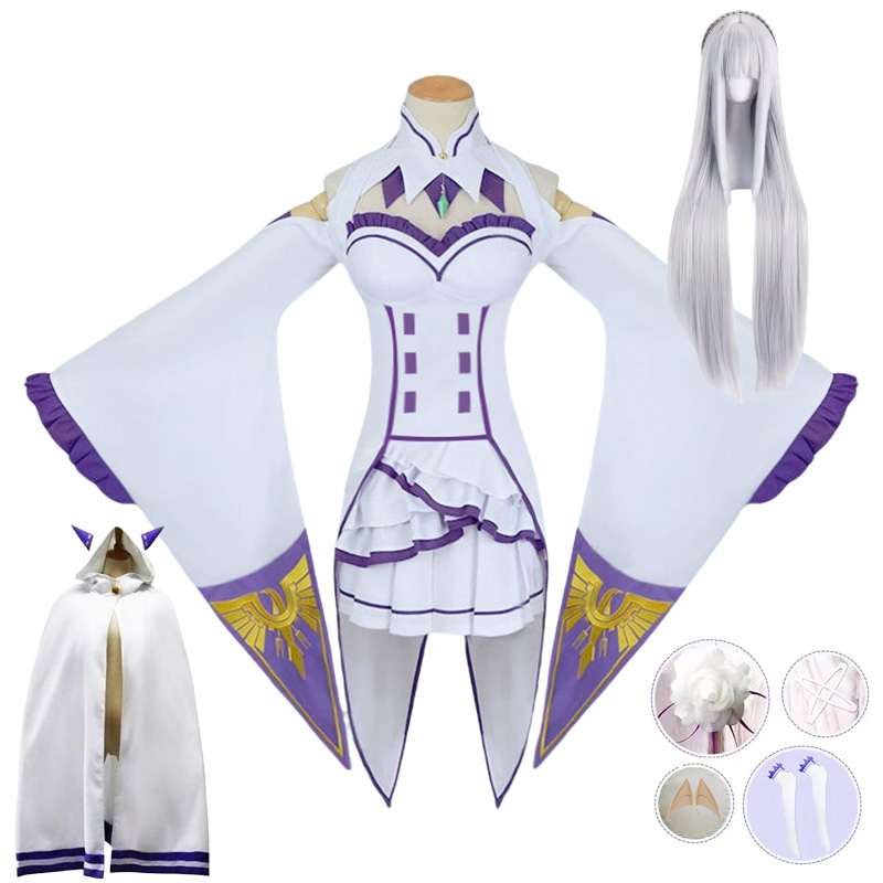 Anime Cosplay Bodysuit - Emilia Cosplay Re Life in a