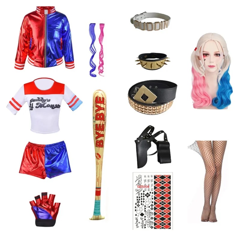 Anime Harley Quinn Cosplay - New 2026 Anime Suicide Quinn Cosplay