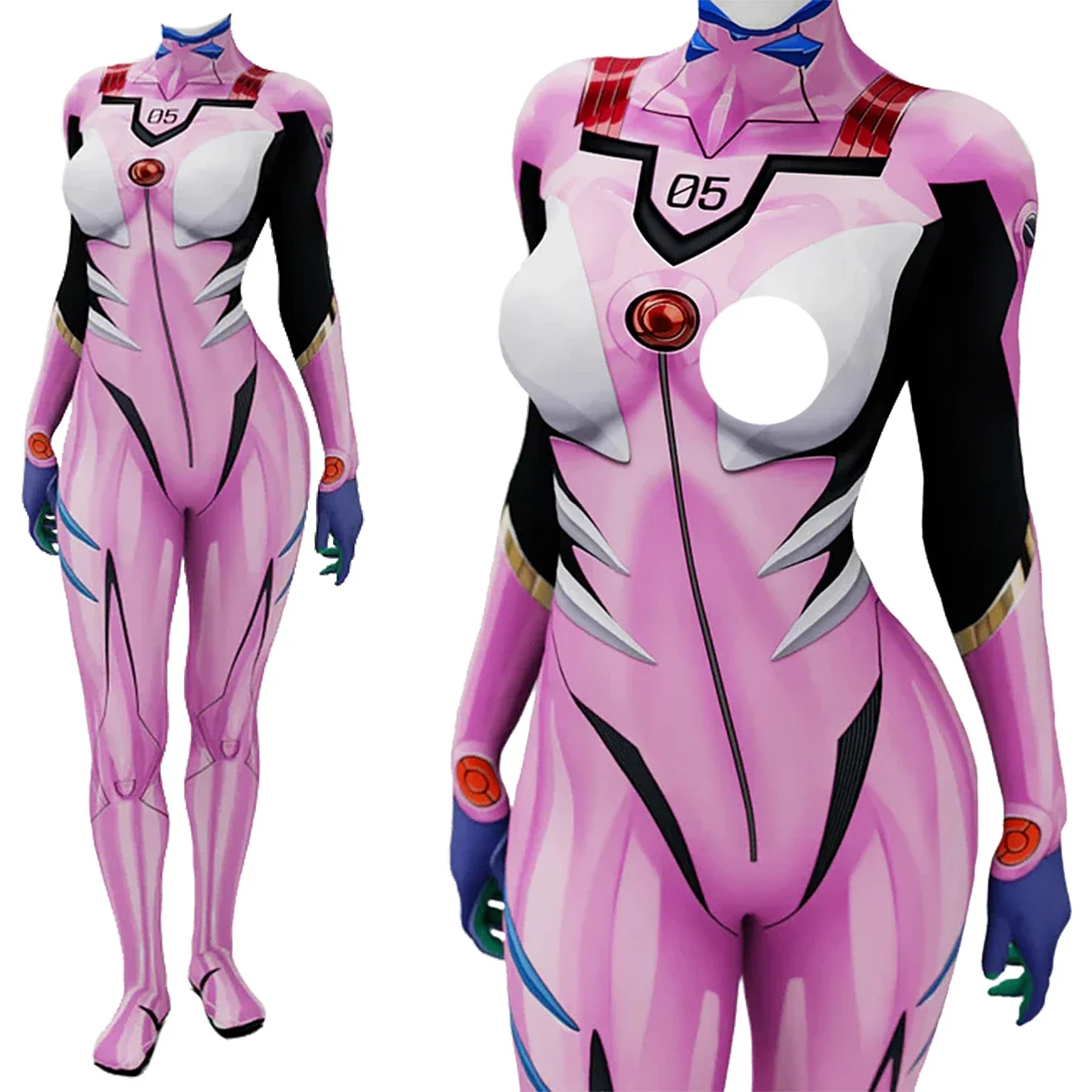 Anime Cosplay Bodysuit - Anime EVA 05 Makinami Cosplay Costume