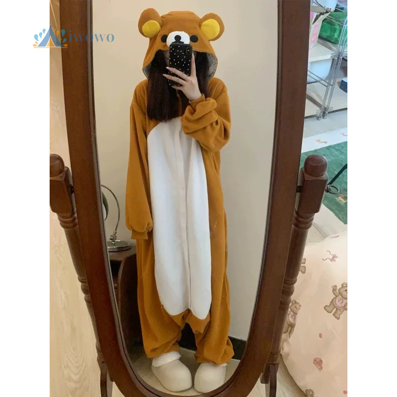 Anime Cosplay Dresses - Rilakkuma Kigurumi Onesies Relax Bear Animal