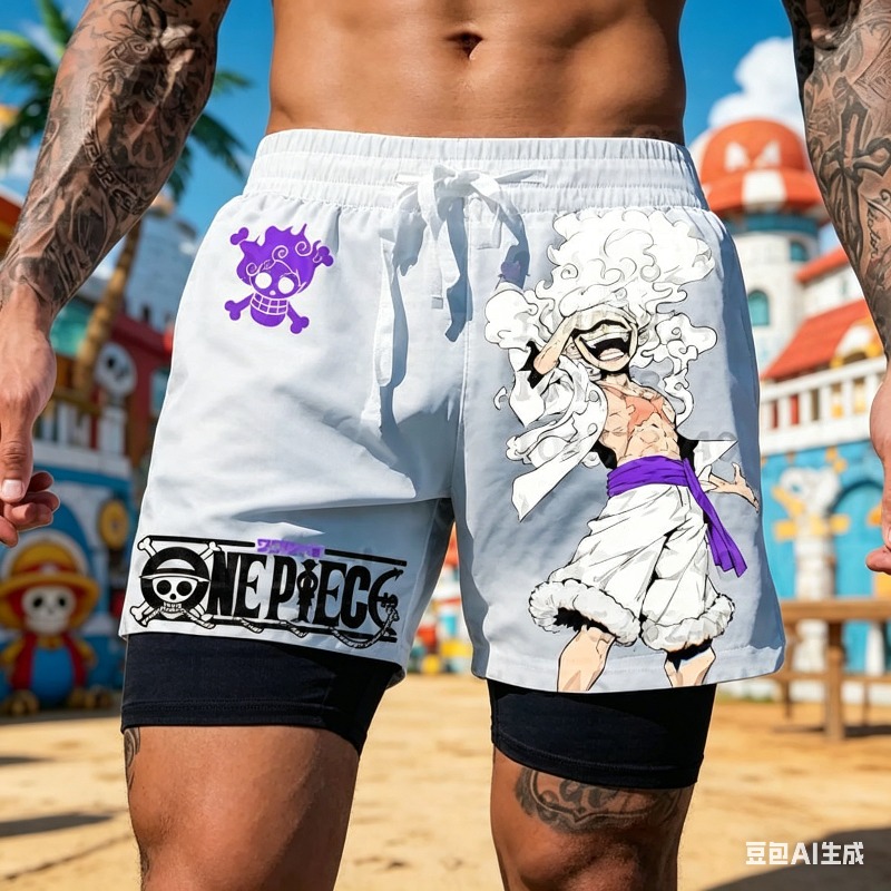 Quick Anime Cosplay - One Piece Anime White Double Layer