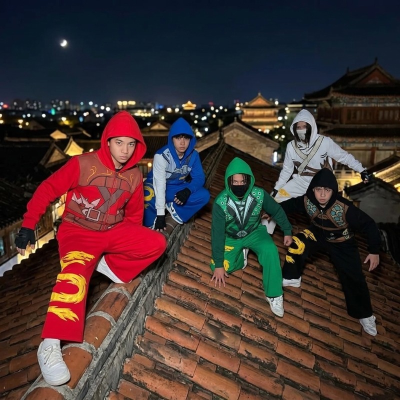 Anime & Cosplay Expo Acx 2025 - Ninja Warrior Armor Hoodie Set Men