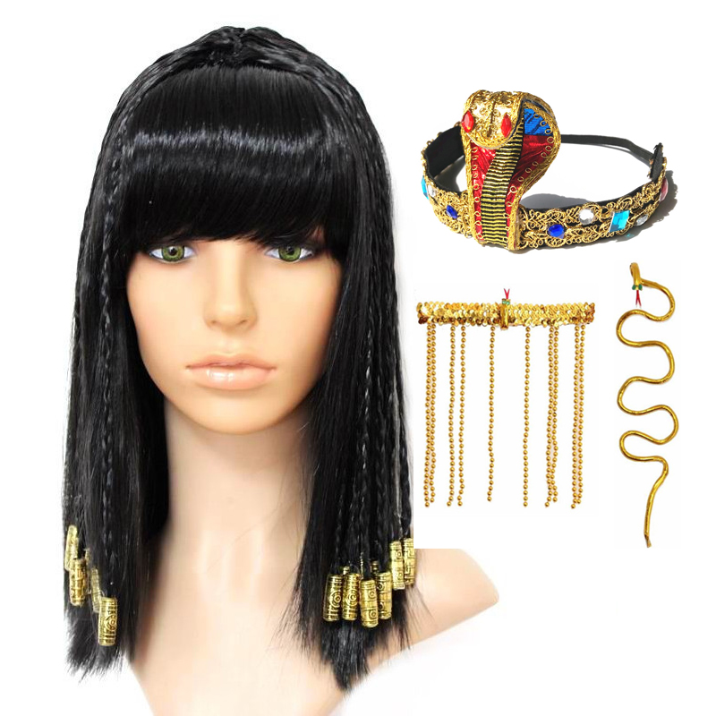 Egypt Cosplay Anime - Cleopatra Cosplay Wig Egypt Queen Black