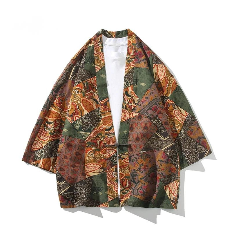 Asian Cosplay Anime - Ethnic Style Print Yukata Men Women