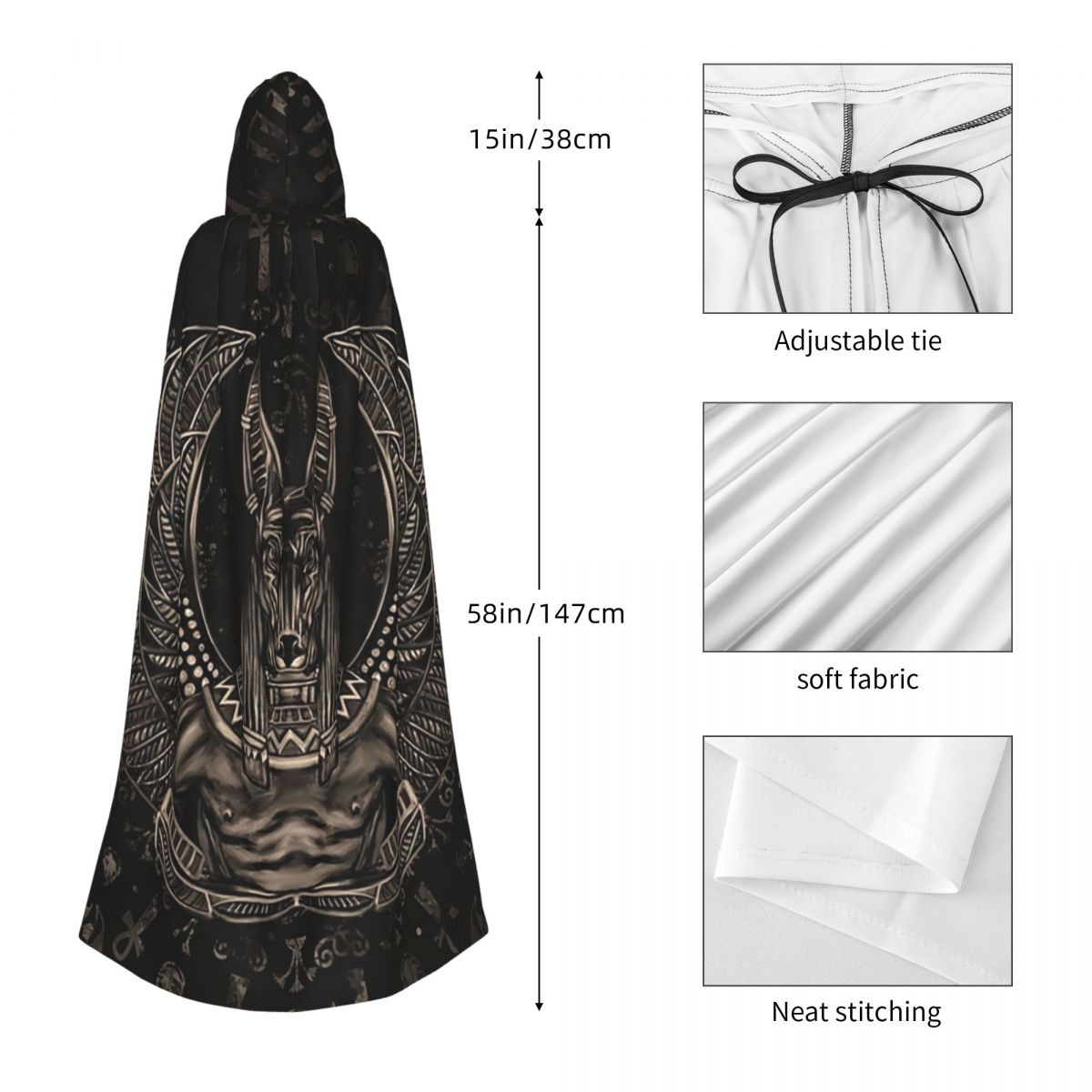 Anubis Egyptian God Sepia Long - Egypt Cosplay Anime review and price