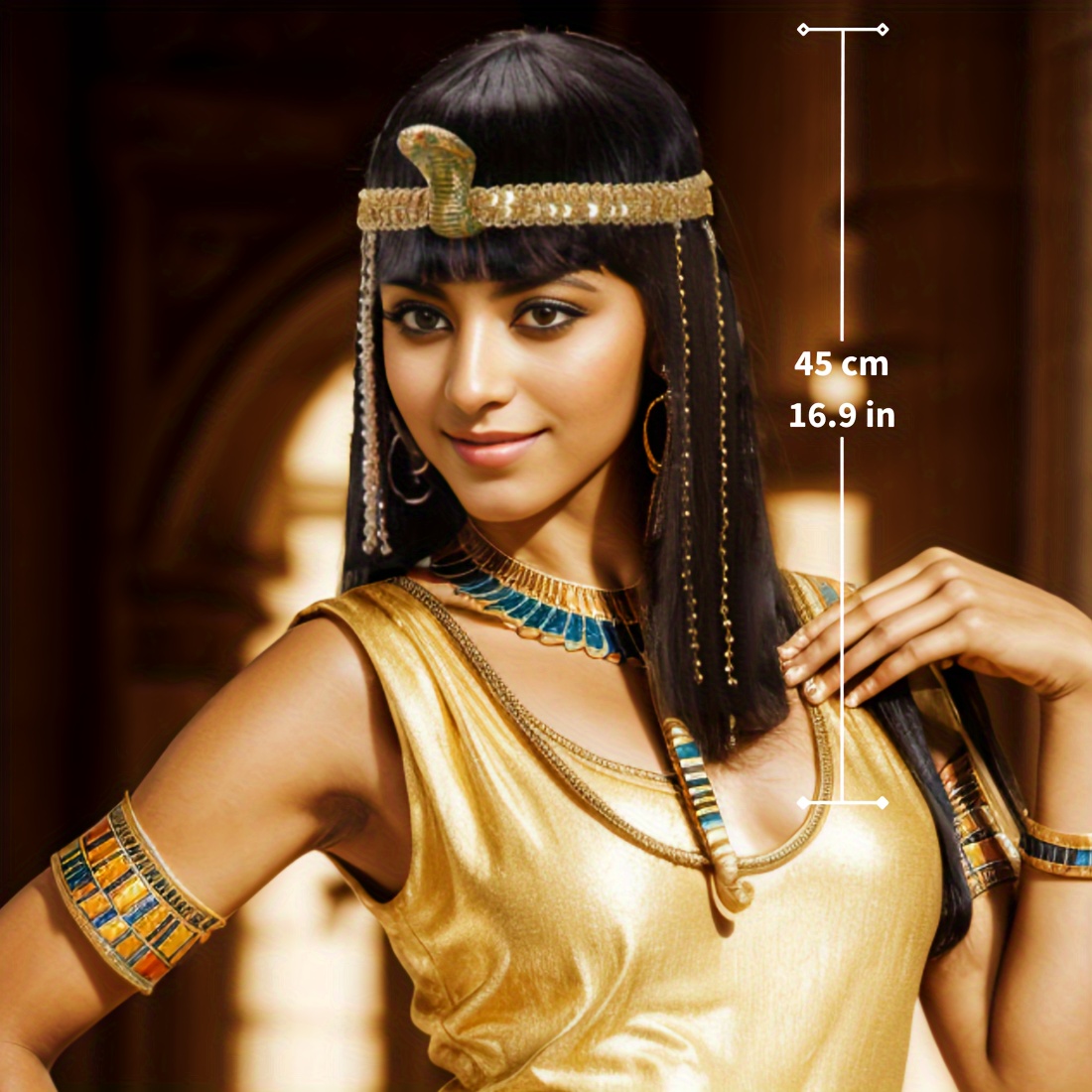 Black Straight Synthetic Wig S - Egypt Cosplay Anime review and price