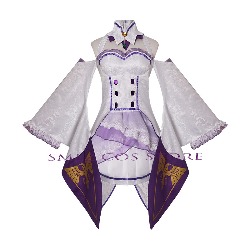Emilia Cosplay Anime Re Zero K - Anime Cosplay Dresses review and price