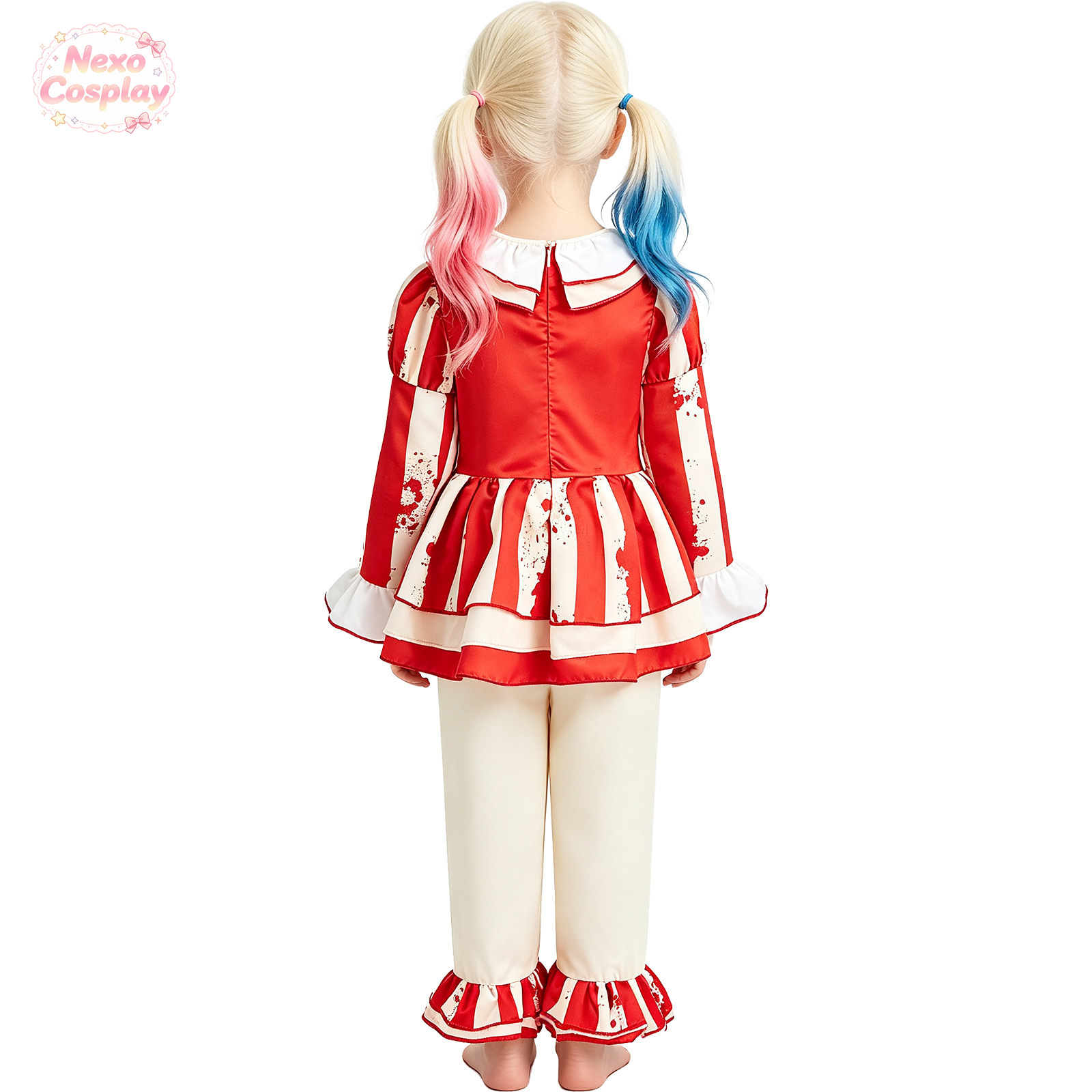Kids Red White Striped Horror  - Anime Cosplay Kid review and price