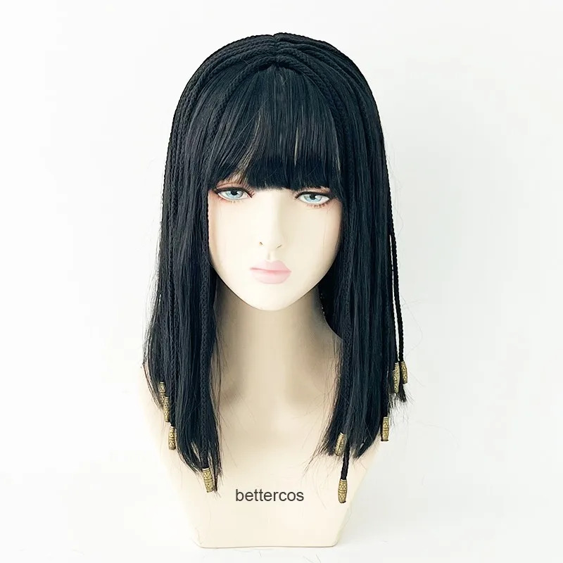 Cleopatra Egypt Queen Black Ha - Egypt Cosplay Anime review and price