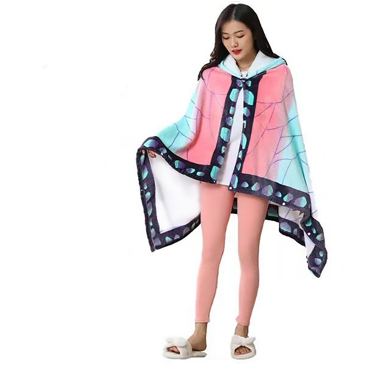 Anime Flannel Blanket Hoodie S - Anime Cosplay Nezuko review and price