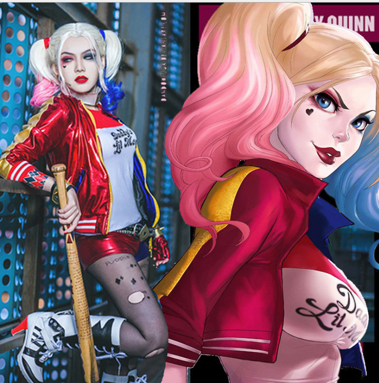 Halloween Suicide Squad Costum - Anime Harley Quinn Cosplay review and price