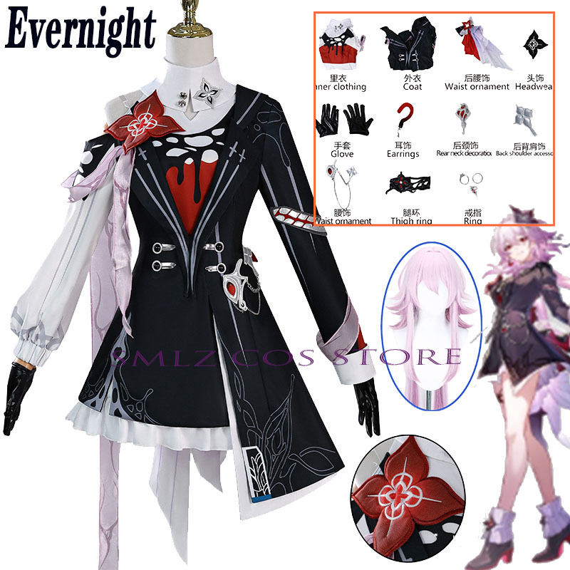 Newly Evernight Cosplay Honkai - Anime Cosplay Dresses review and price