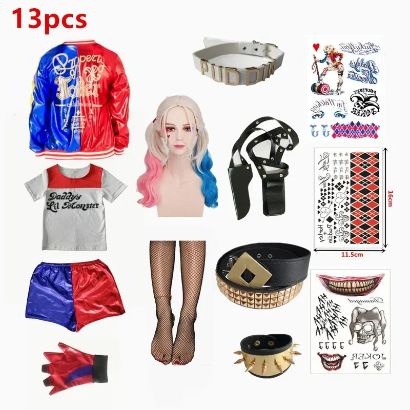 ABC123Halloween Kids Adult Cos - Anime Harley Quinn Cosplay review and price