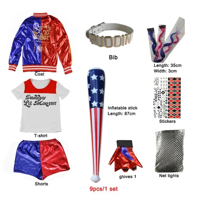 ABC123Halloween Kids Adult Cos - Anime Harley Quinn Cosplay review and price