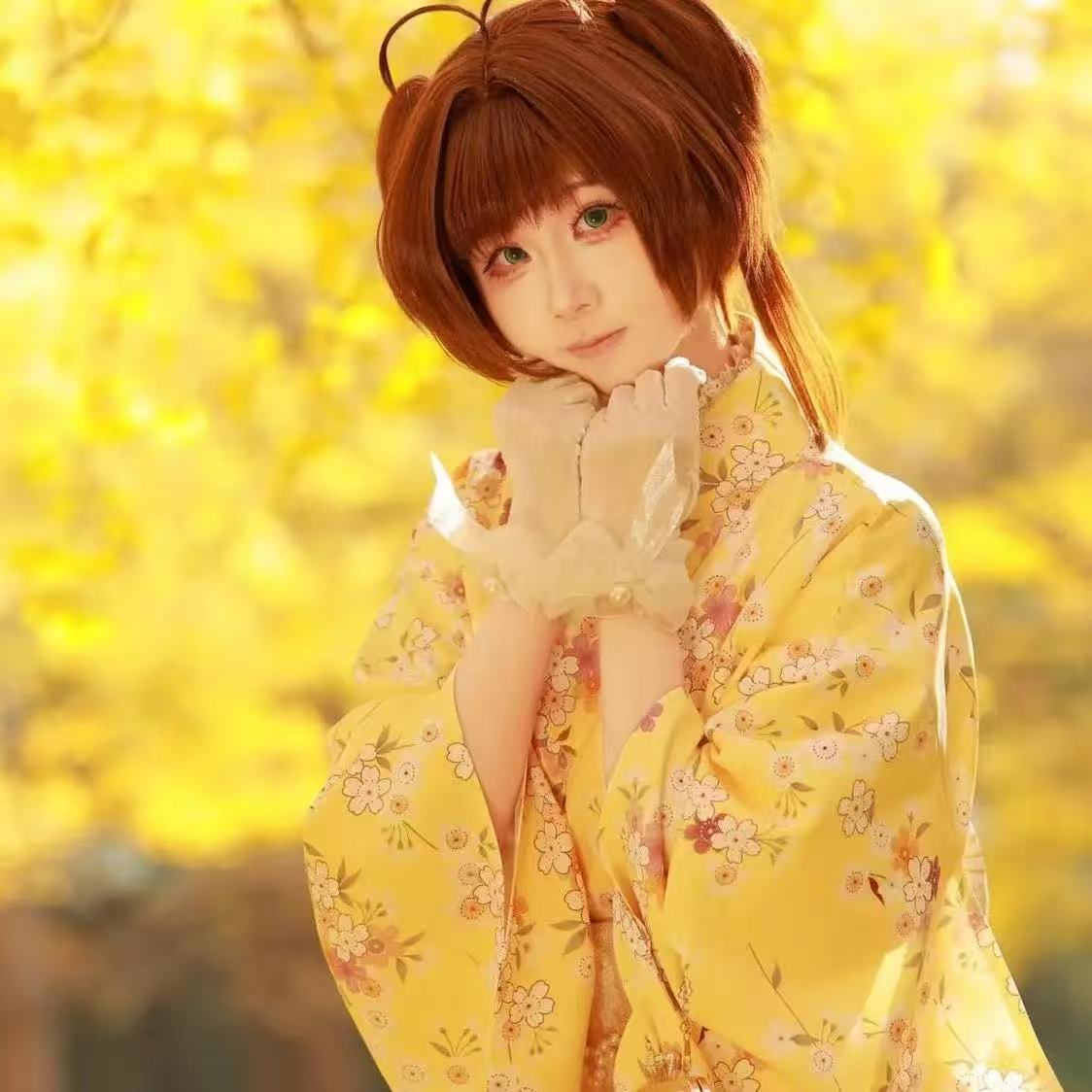 Cute Yellow Kimono Girls Japan - Asian Cosplay Anime review and price