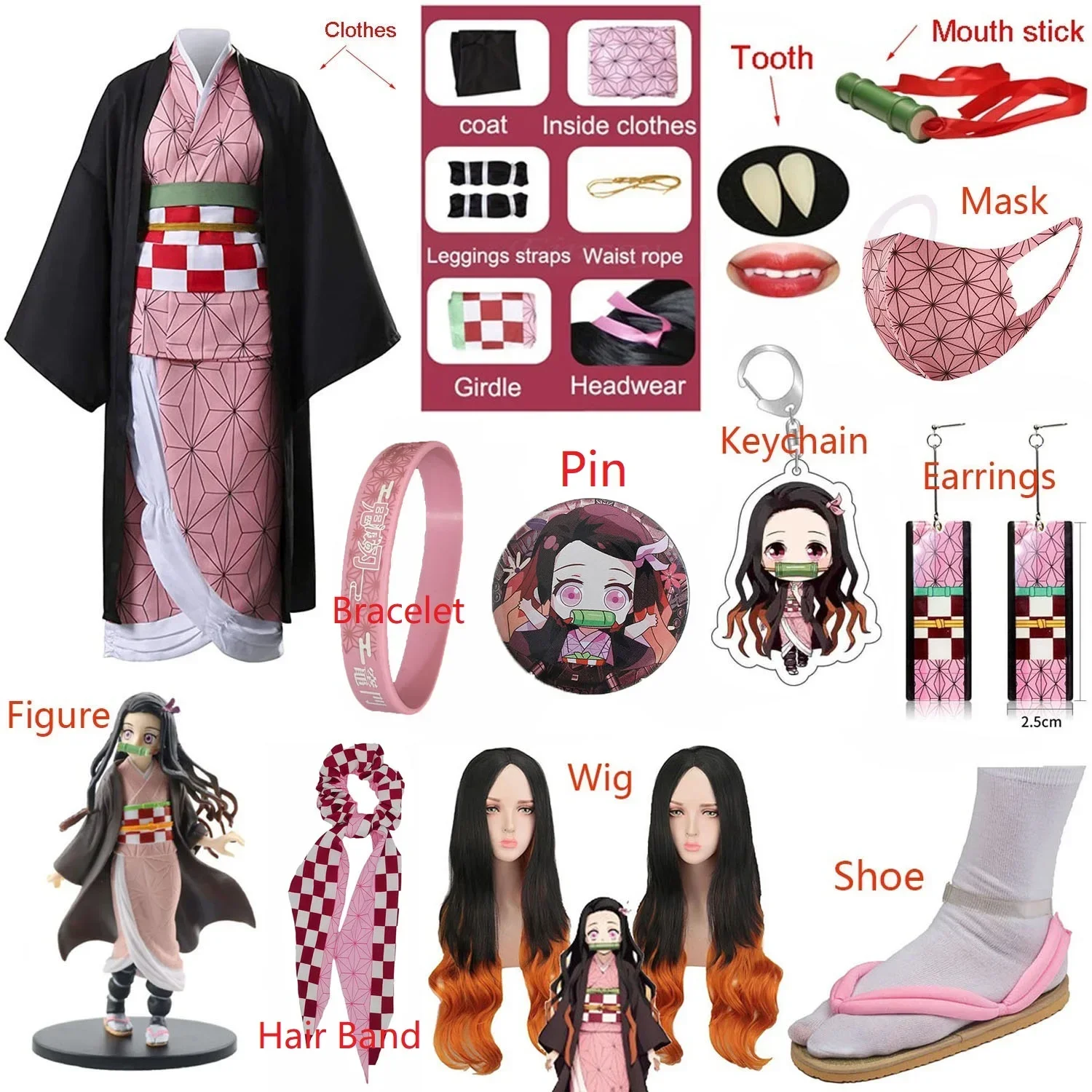 Adult Kids Anime   Kamado Nezu - Anime Cosplay Nezuko review and price
