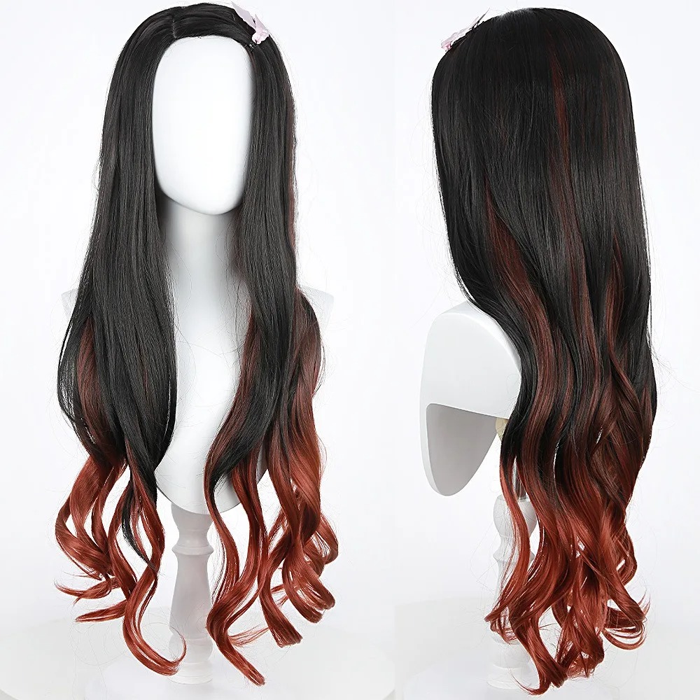 Black Dark Red Gradient Color  - Anime Cosplay Nezuko review and price