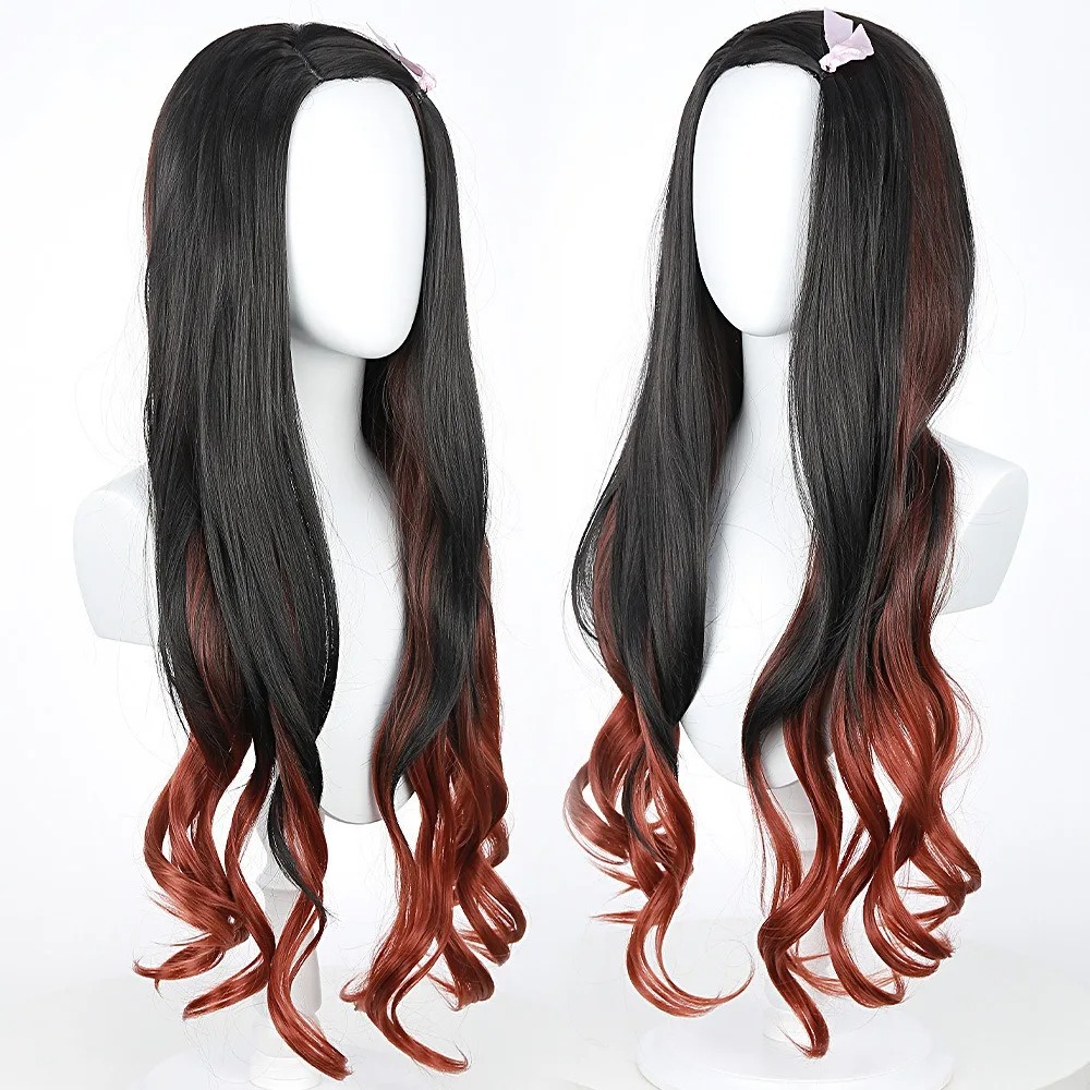 Black Dark Red Gradient Color  - Anime Cosplay Nezuko review and price